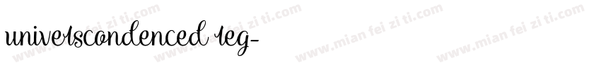 universcondenced reg字体转换